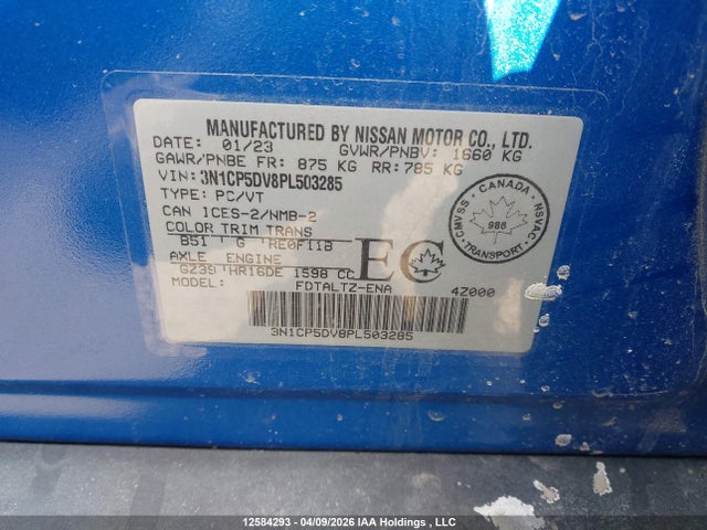 Продажа на аукционе авто 2023 Nissan Kicks Sr, vin: 3N1CP5DV8PL503285, номер лота: 12584293