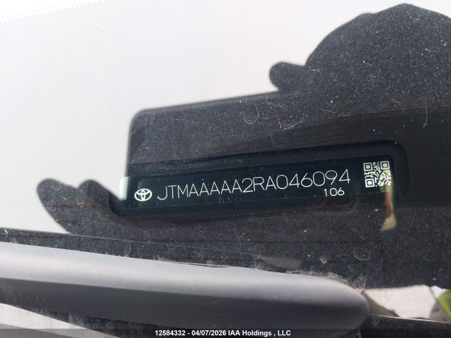 2024 Toyota Bz4x Le მანქანა იყიდება აუქციონზე, vin: JTMAAAAA2RA046094, აუქციონის ნომერი: 12584332