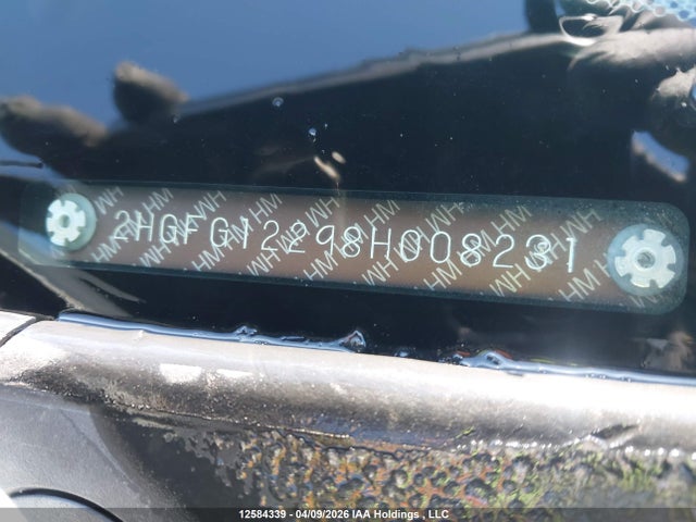2008 Honda Civic Dx მანქანა იყიდება აუქციონზე, vin: 2HGFG12298H008231, აუქციონის ნომერი: 12584339
