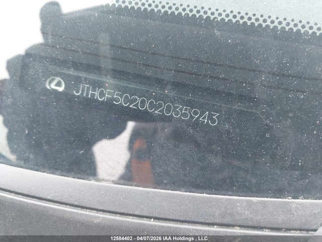12584402 :رقم المزاد ، JTHCF5C20C2035943 vin ، 2012 Lexus Is 250 مزاد بيع