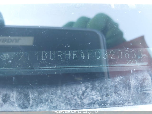Aukcja sprzedaży 2015 Toyota Corolla L/le/le Pls/prm/s/s Pls, vin: 2T1BURHE4FC320633, numer aukcji: 12584417