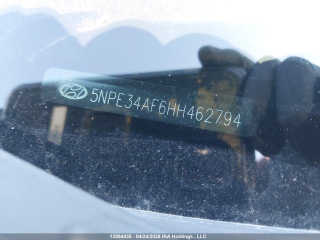 2017 Hyundai Sonata მანქანა იყიდება აუქციონზე, vin: 5NPE34AF6HH462794, აუქციონის ნომერი: 12584435