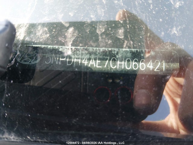Aukcja sprzedaży 2012 Hyundai Elantra Gls/limited, vin: 5NPDH4AE7CH066421, numer aukcji: 12584472