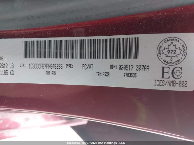 Aukcja sprzedaży 2015 Chrysler 200 Lx, vin: 1C3CCCFB7FN648286, numer aukcji: 12584493