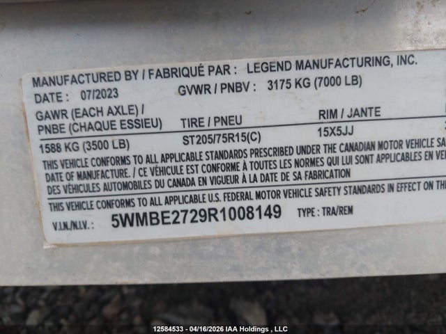 Legend Other 2024 5WMBE2729R1008149 Image 9