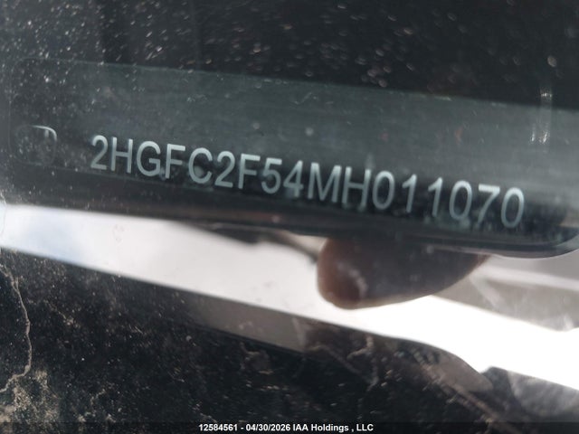 Auction sale of the 2021 Honda Civic, vin: 2HGFC2F54MH011070, lot number: 12584561