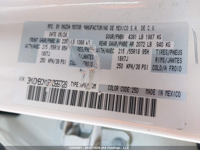 Aukcja sprzedaży 2024 Mazda Cx-30 Preferred, vin: 3MVDMBCM1RM699728, numer aukcji: 12584601