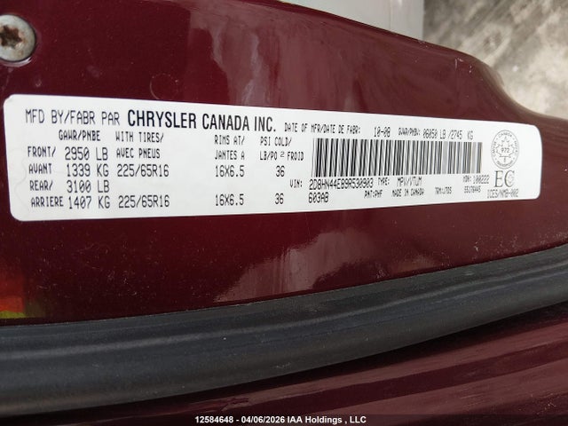 12584648 :رقم المزاد ، 2D8HN44E89R530903 vin ، 2009 Dodge Grand Caravan Se مزاد بيع