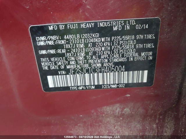 Aukcja sprzedaży 2015 Subaru Forester, vin: JF2SJCTC3FH405004, numer aukcji: 12584673