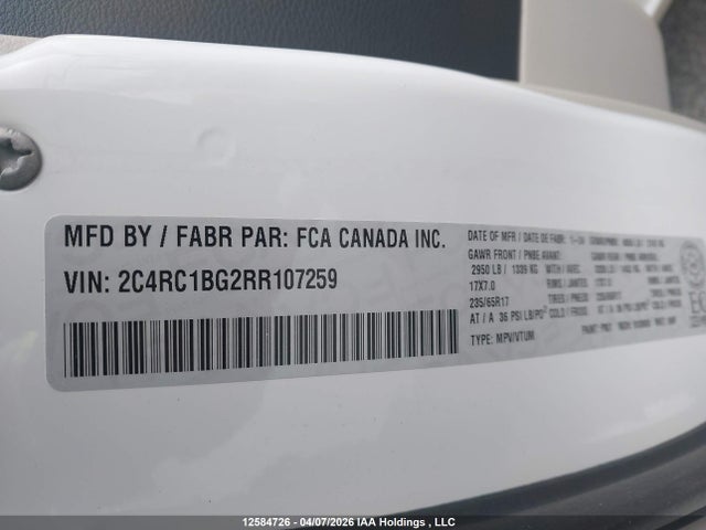 Chrysler Pacifica Touring L 2024 2C4RC1BG2RR107259 Image 9
