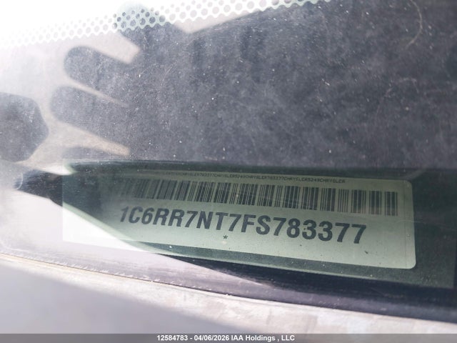 Продаж на аукціоні авто 2015 Ram 1500 Laramie, vin: 1C6RR7NT7FS783377, номер лоту: 12584783