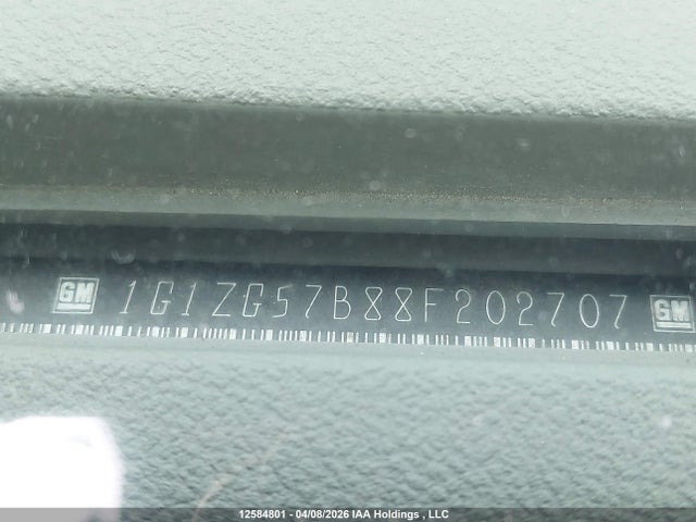 2008 Chevrolet Malibu Ls მანქანა იყიდება აუქციონზე, vin: 1G1ZG57B88F202707, აუქციონის ნომერი: 12584801