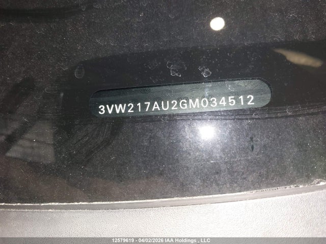 3VW217AU2GM034512 Volkswagen Golf 1.8 Tsi Comfortline/1.8 Tsi Highline/1.8 Tsi Trendline