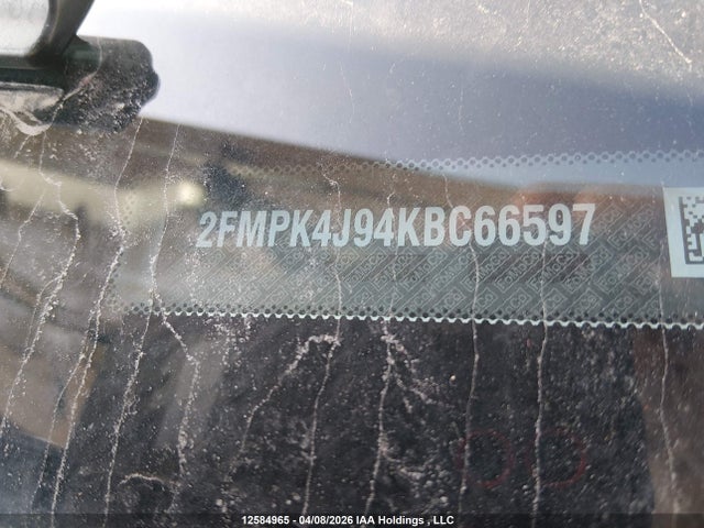2019 Ford Edge Sel მანქანა იყიდება აუქციონზე, vin: 2FMPK4J94KBC66597, აუქციონის ნომერი: 12584965