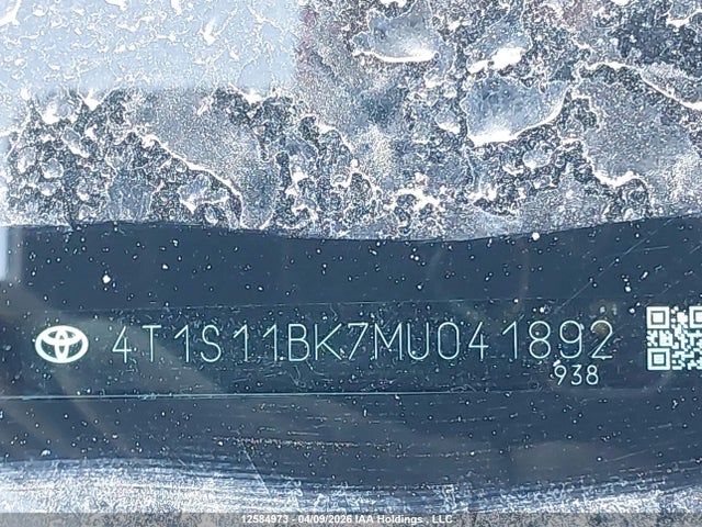 Продажа на аукционе авто 2021 Toyota Camry Se, vin: 4T1S11BK7MU041892, номер лота: 12584973