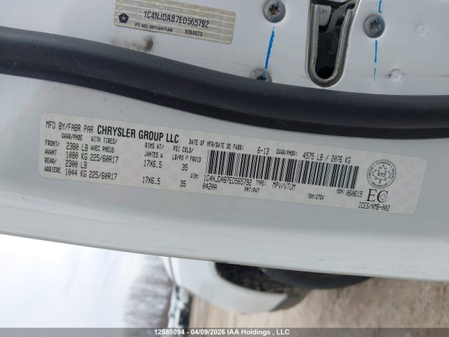 Продажа на аукционе авто 2014 Jeep Compass Sport, vin: 1C4NJDAB7ED565792, номер лота: 12585094