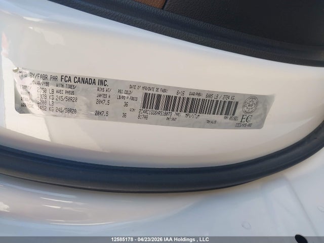 2C4RC1GG6HR518073 Chrysler Pacifica
