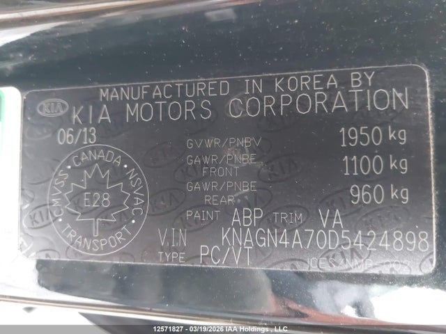Aukcja sprzedaży 2013 Kia Optima Ex/ex Luxury/ex+, vin: KNAGN4A70D5424898, numer aukcji: 12571827