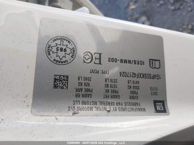 1G4PS5SKXF4217024 Buick Verano