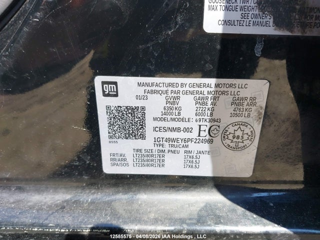 1GT49WEY6PF224969 GMC SIERRA 3500