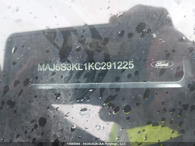 2019 Ford Ecosport Titanium მანქანა იყიდება აუქციონზე, vin: MAJ6S3KL1KC291225, აუქციონის ნომერი: 12585594
