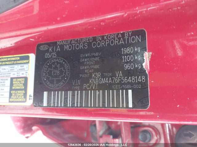 Продажа на аукционе авто 2015 Kia Optima Lx/lx Winter Edition, vin: KNAGM4A76F5648148, номер лота: 12543836
