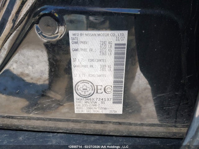 5N1AT2MV6JC724137 Nissan Rogue