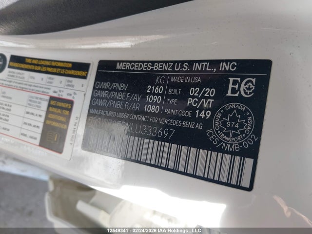 55SWF8EBXLU333697 Mercedes-Benz C 300 4matic