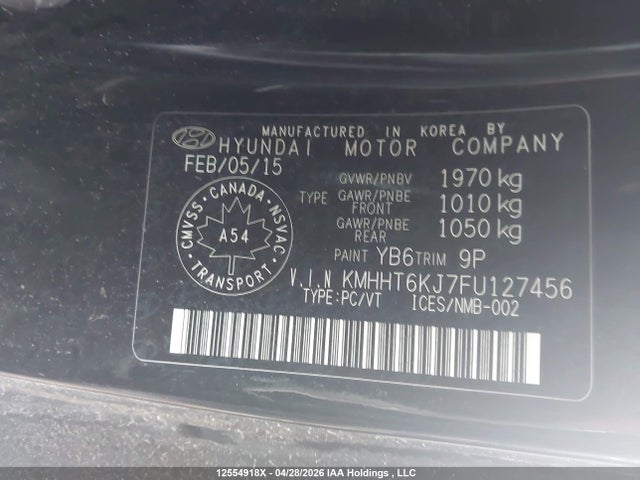 KMHHT6KJ7FU127456 Hyundai Genesis 3.8 Premium