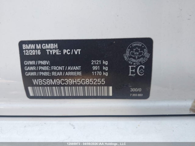 WBS8M9C39H5G85255 BMW M3