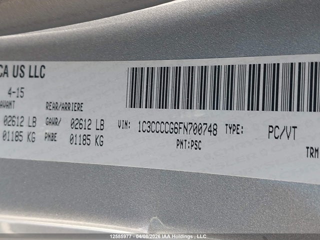 1C3CCCCG6FN700748 Chrysler 200 C