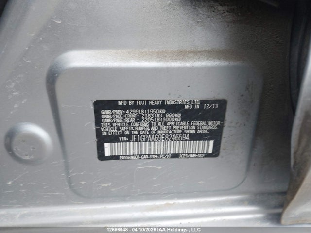 Продажа на аукционе авто 2014 Subaru Impreza, vin: JF1GPAA69E8246594, номер лота: 12586048