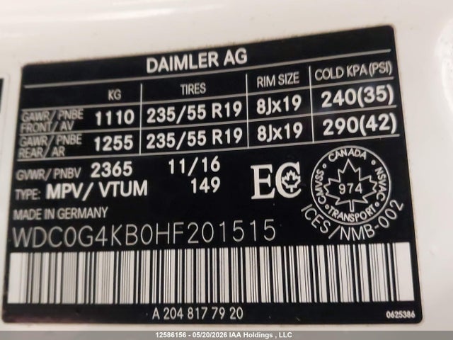 WDC0G4KB0HF201515 Mercedes-Benz Glc 300 4matic