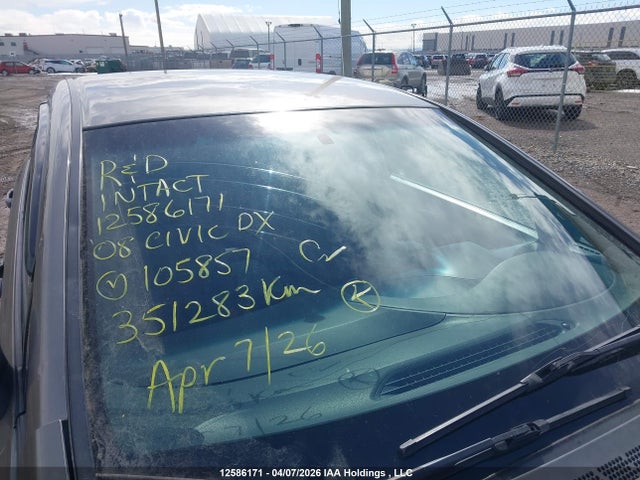 Aukcja sprzedaży 2008 Honda Civic Dx, vin: 2HGFA16258H105857, numer aukcji: 12586171