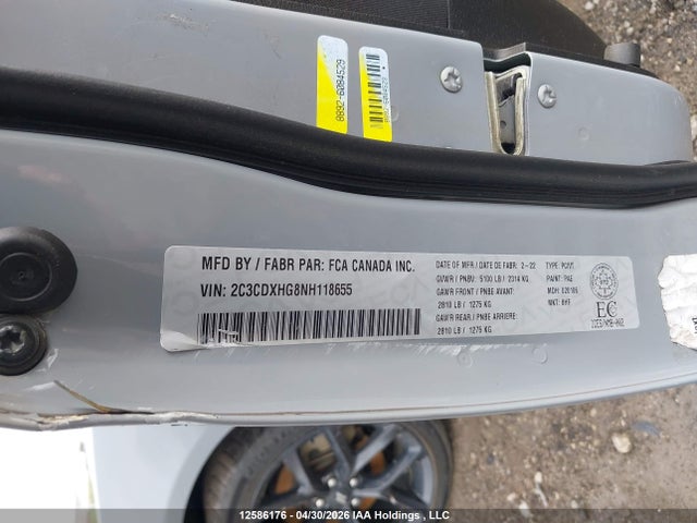 Dodge CHARGER GT 2022 2C3CDXHG8NH118655 Image 9