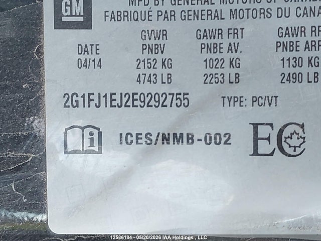 Chevrolet Camaro 1ss 2014 2G1FJ1EJ2E9292755 Image 9