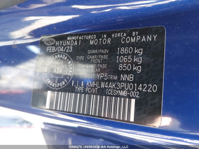 Продажа на аукционе авто 2023 Hyundai Elantra N, vin: KMHLW4AK3PU014220, номер лота: 12586278