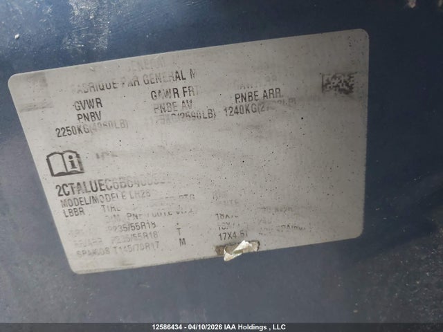 Aukcja sprzedaży 2011 Gmc Terrain Slt, vin: 2CTALUEC6B6400598, numer aukcji: 12586434