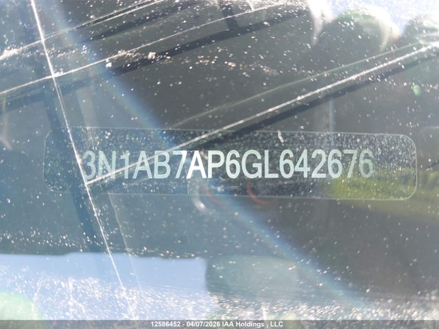 12586452 :رقم المزاد ، 3N1AB7AP6GL642676 vin ، 2016 Nissan Sentra S/sv/sr/sl مزاد بيع