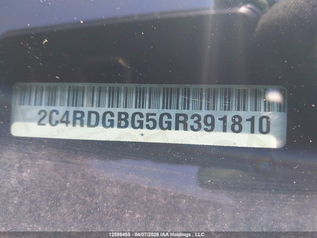 Aukcja sprzedaży 2016 Dodge Grand Caravan Se, vin: 2C4RDGBG5GR391810, numer aukcji: 12586485