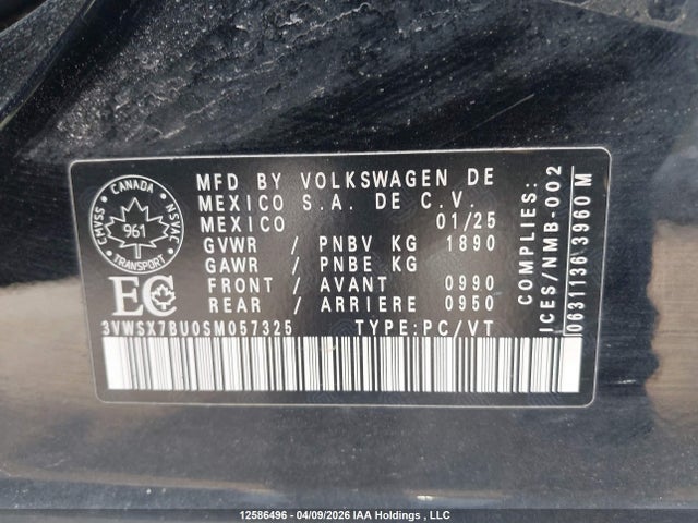 3VWSX7BU0SM057325 Volkswagen Jetta