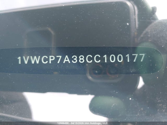 Aukcja sprzedaży 2012 Volkswagen Passat Sel, vin: 1VWCP7A38CC100177, numer aukcji: 12586498