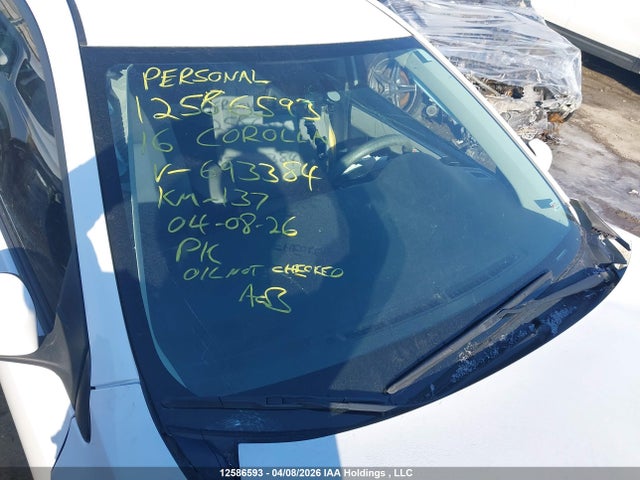 12586593 :رقم المزاد ، 2T1BURHE8GC693384 vin ، 2016 Toyota Corolla L/le/le Pls/prm/s/s Pls مزاد بيع