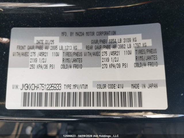 JM3KKDHA7S1225933 Mazda Cx-90 Phev Gt