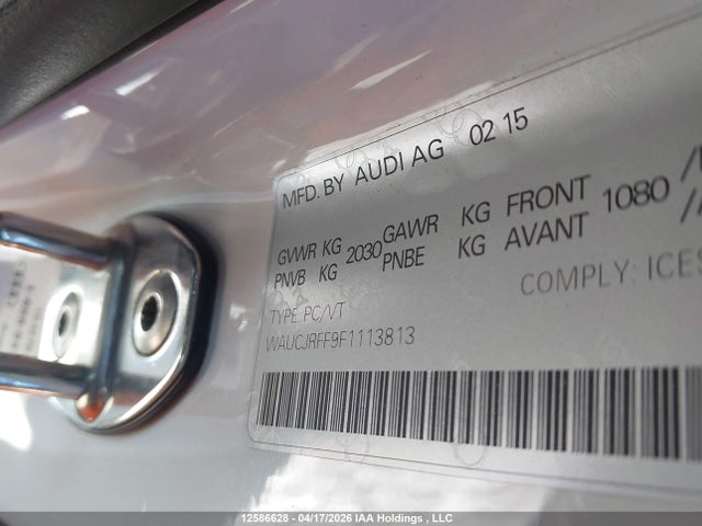 Продаж на аукціоні авто 2015 Audi A3 2.0 Tdi Progressiv, vin: WAUCJRFF9F1113813, номер лоту: 12586628