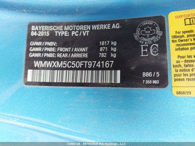 Mini 3 Door Cooper 2015 WMWXM5C50FT974167 Image 19