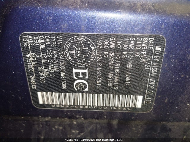 Nissan Rogue 2021 JN8AT3DD5MW315300 Image 19