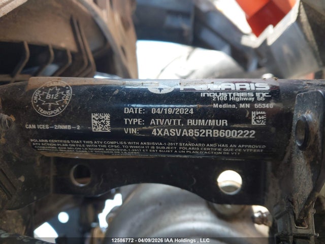 Polaris Scrambler 850 2024 4XASVA852RB600222 Image 13