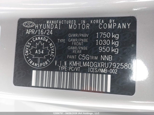 KMHLM4DGXRU792580 Hyundai Elantra Essential