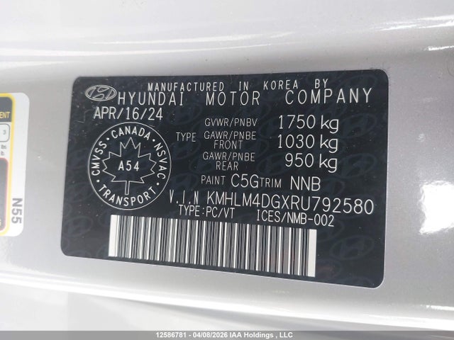 KMHLM4DGXRU792580 Hyundai Elantra Essential